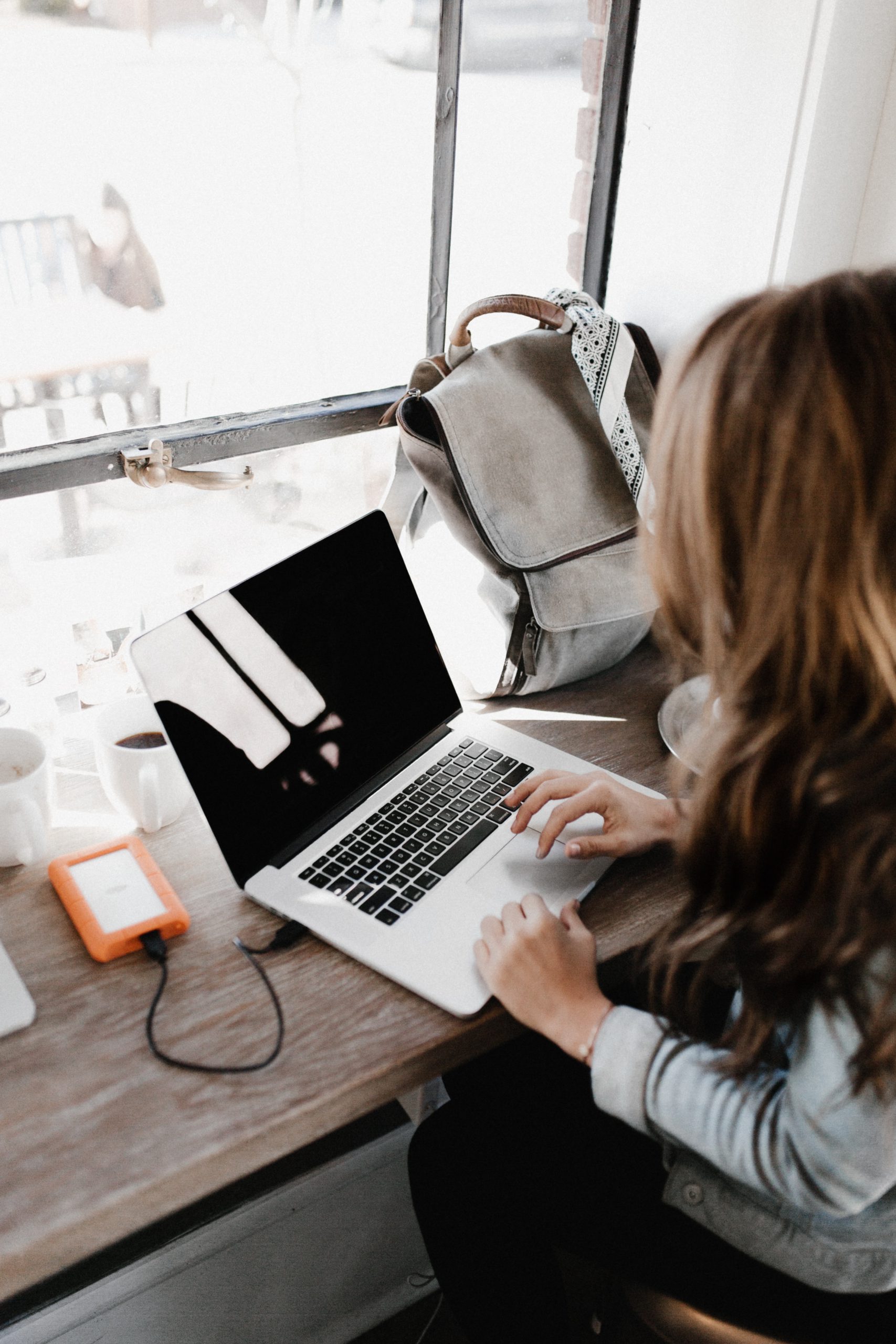 Person creating an online course